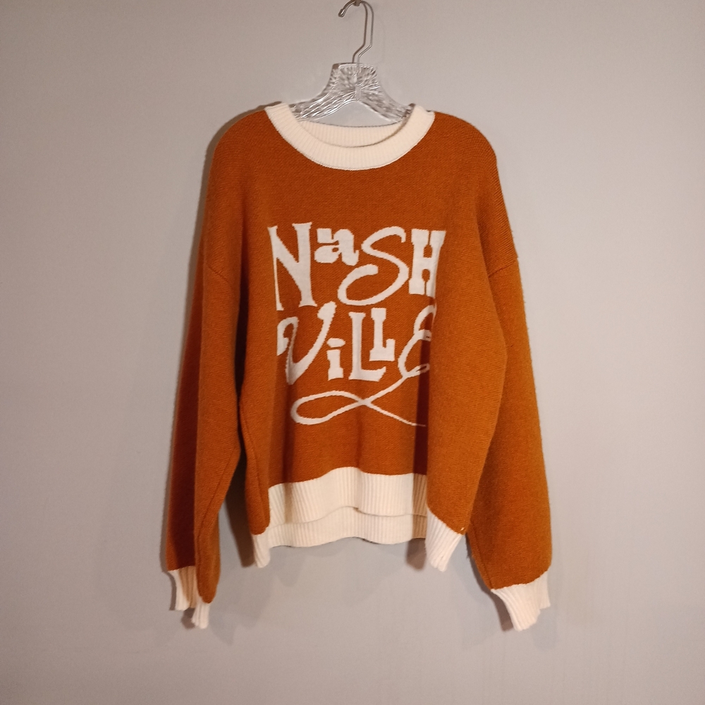 Girl.Dangerous Nashville Terracotta Oversized Sweater Size S